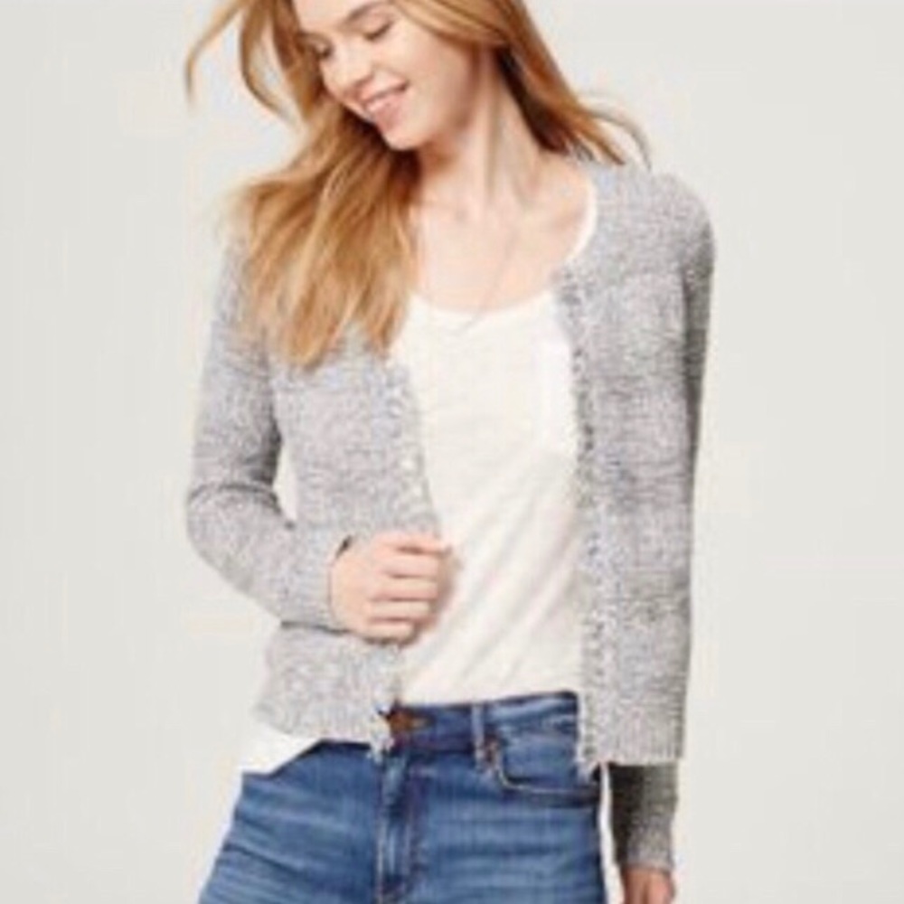 LOFT Fringe Cardigan